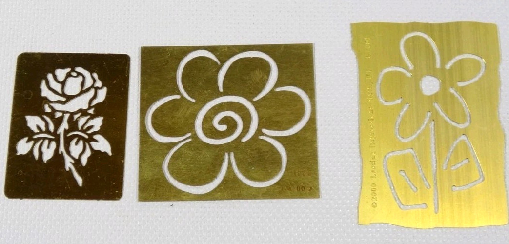 3 Flowers Stencil Templates - Lasting Impressions S841 - L1060
