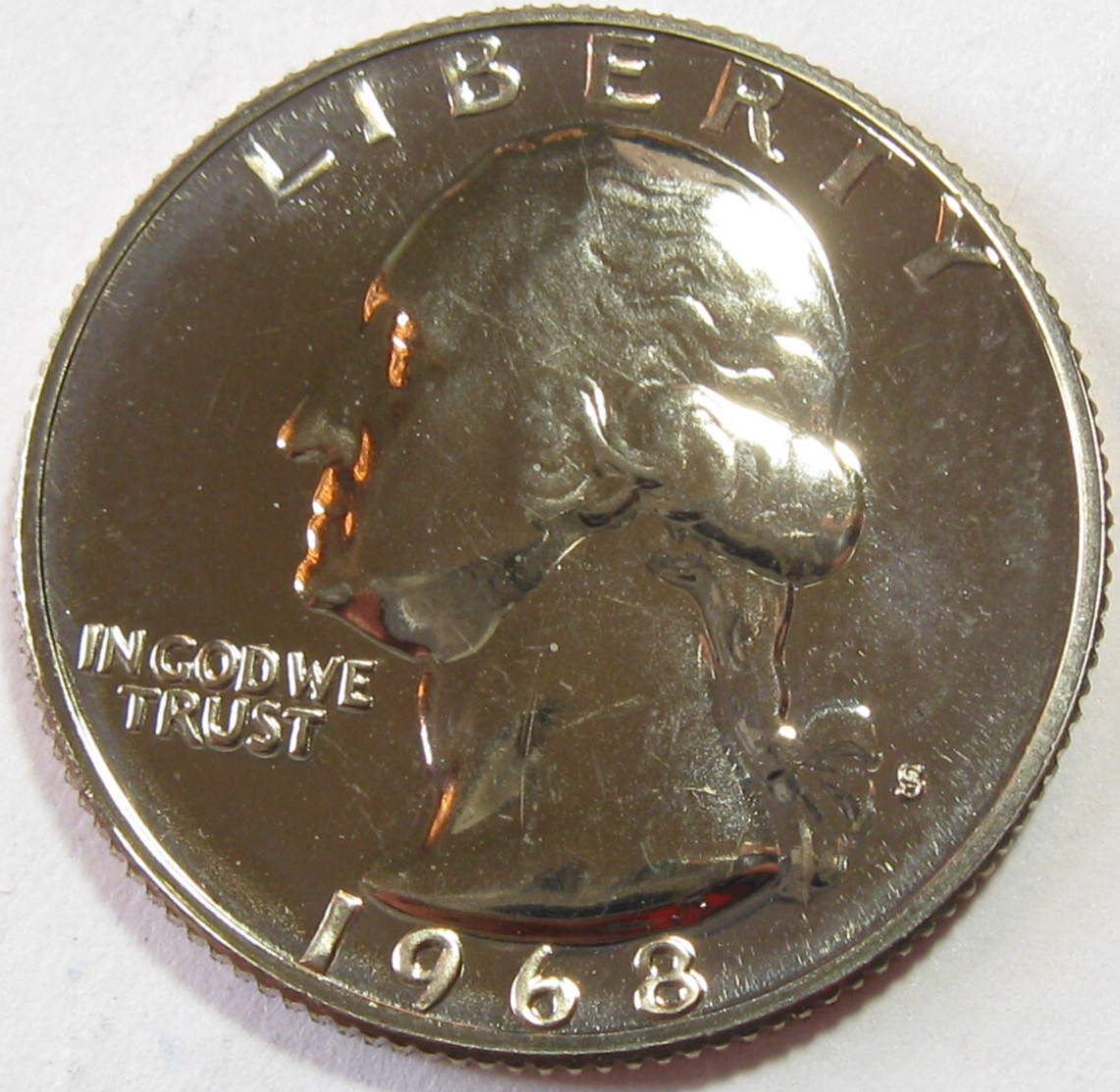 Uncirculated 1968-S Proof Washington Quarter - #10801-10