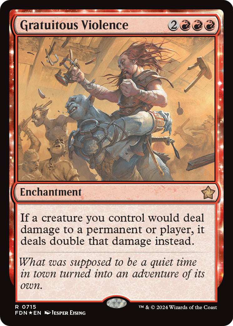 Gratuitous Violence Magic: The Gathering Foundations 715 Foil