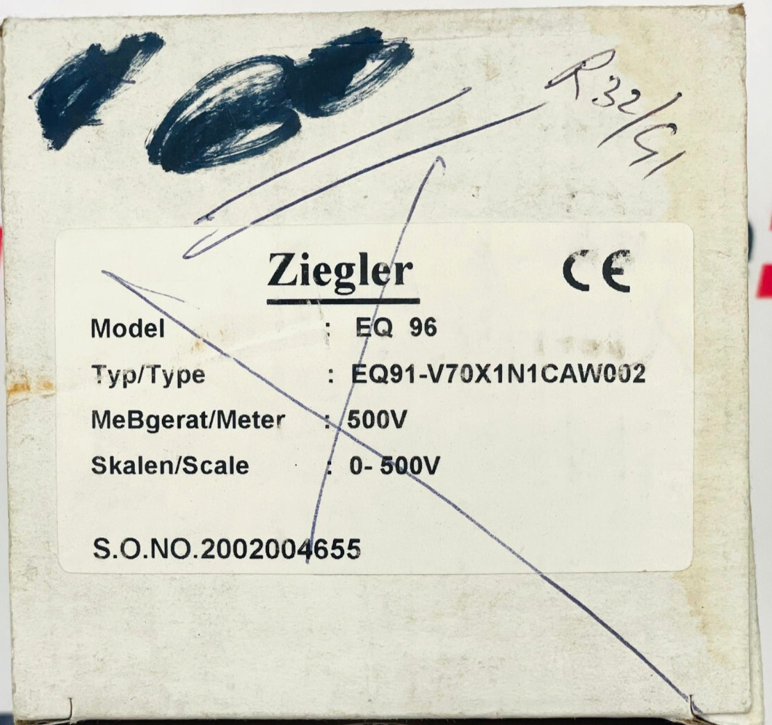ZIEGLER EQ96 Analog Voltmeter