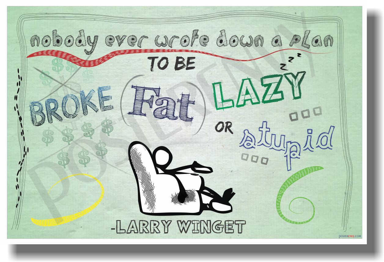 Nobody Has Ever Written Down a Plan - New Classroom Motivational Poster (cm991)