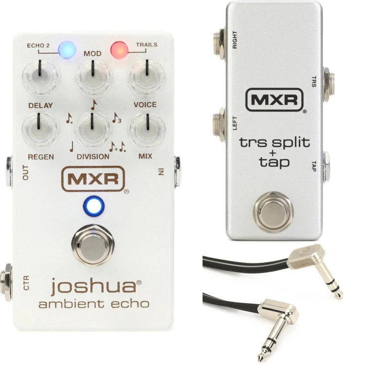 MXR M309 Joshua Ambient Echo Pedal with TRS Split + Tap Pedal