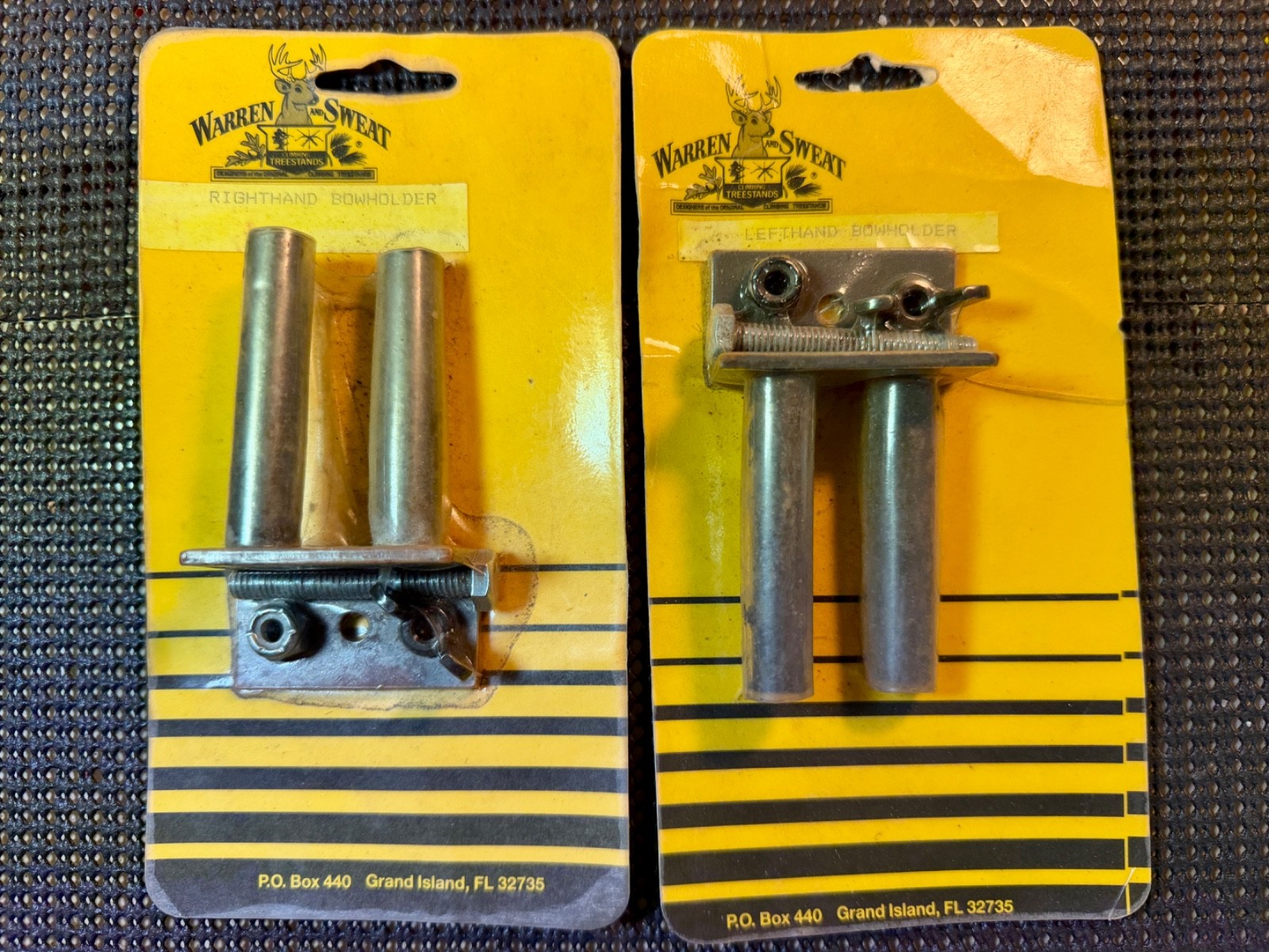 (2) Warren & Sweat Tree Stand Bow Holders