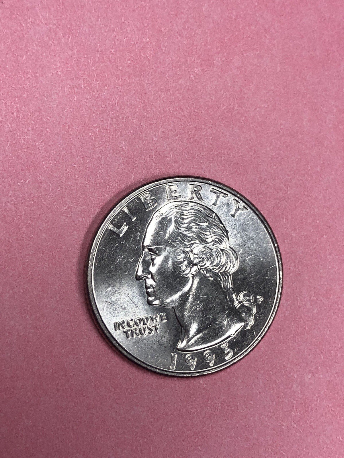 RARE 1995 P Washington ERROR Quarter Die Error Strike Error Missing Design