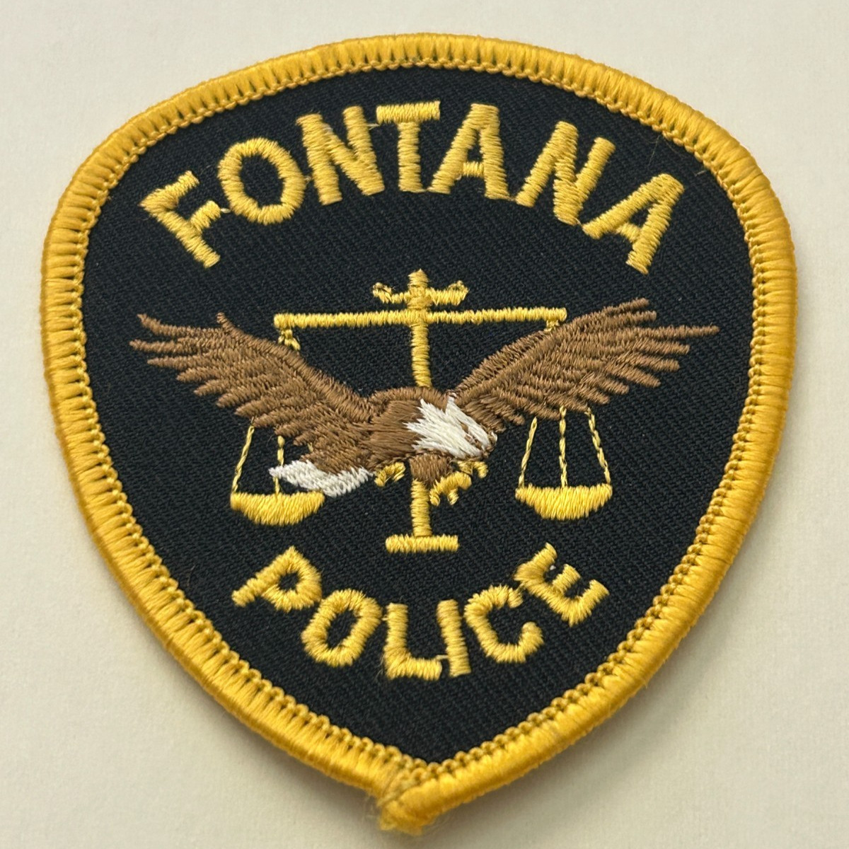 Fontana California Police 3" Hat Vest Patch Unused