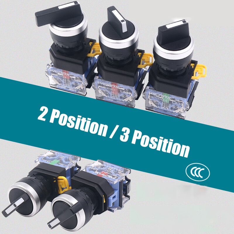 22mm Rotary Switch Selector Switches 2 / 3 Positions Momentary or Latching NO NC