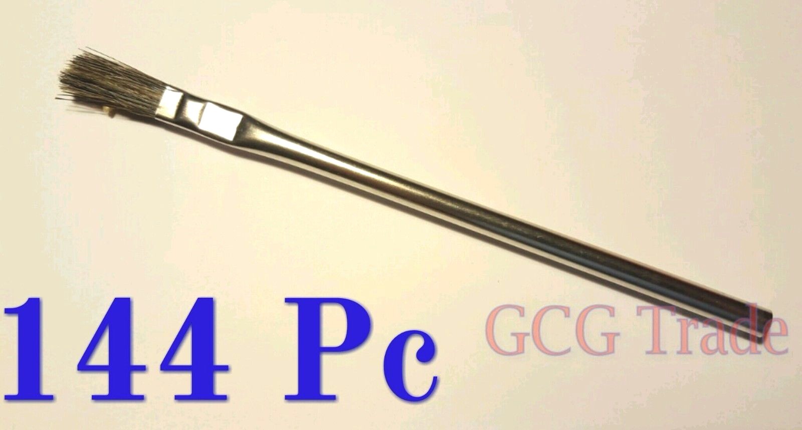 144 of 3/8" Acid Brushes Metal Handle Horsehair Bristle Hobby Glue Oil 3/8"