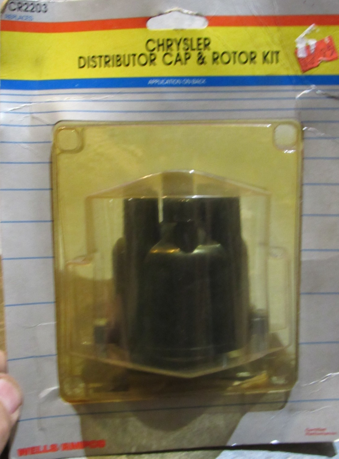 Wells CR2203 Cap & Rotor Kit 1980s  4 cyl Chrysler products