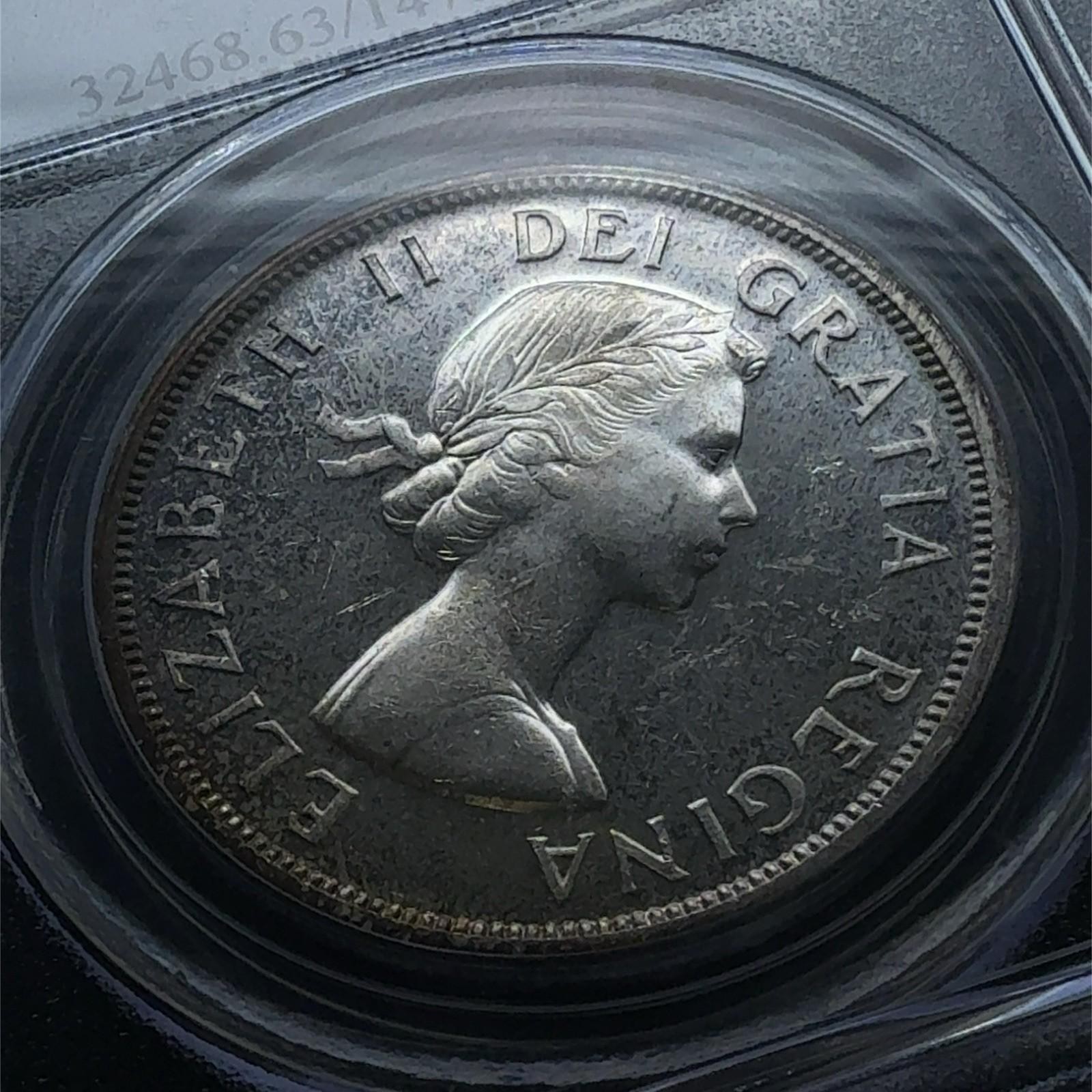 1960 Canada Silver Dollar $1 PCGS MS63