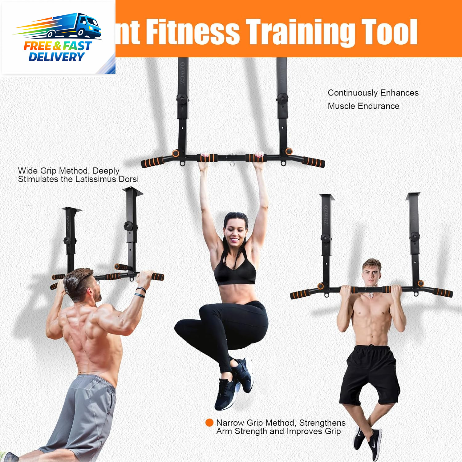 Height Adjustable Pull up Bar, Heavy Duty Pull up Bar, Barmount, Ceiling Mount,