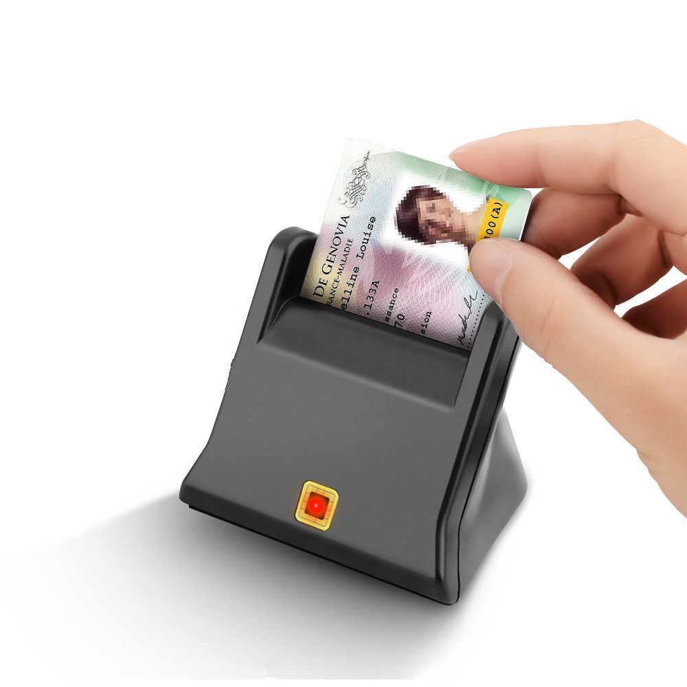 USB 2.0 Smart Card Reader SIM/DOD/CAC/National/Goverment ID Adapter Connecter E