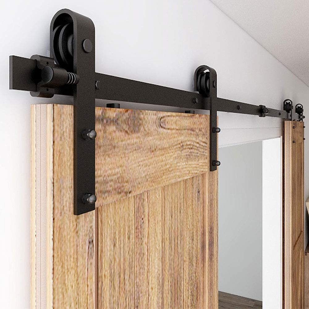 4-20FT Rustic Sliding Barn Wood Door Hardware Track Kit For Single/Double Doors