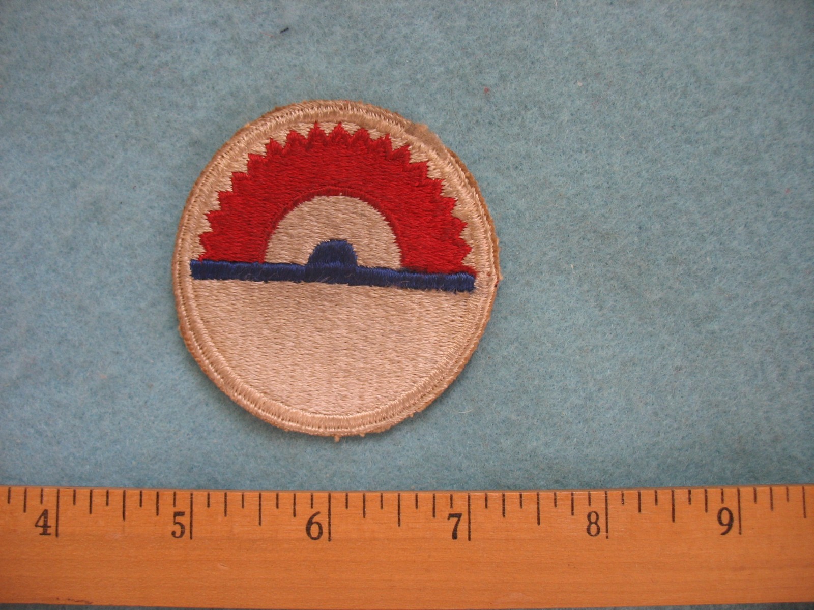Original used WWII US Army Labrador NE Canada Command whiteback patch