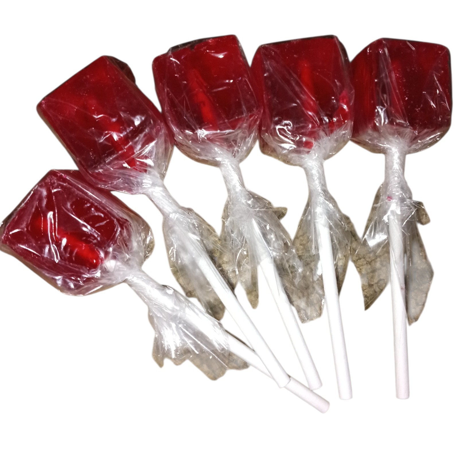 Red Cinnamon Flavored Lollipops