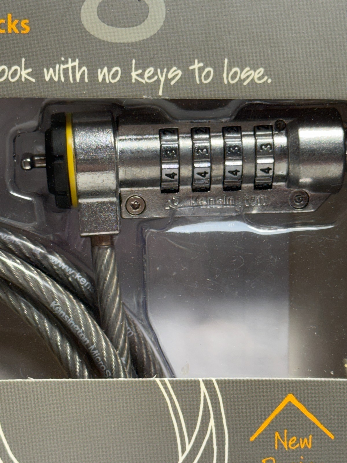 Kensington ComboSaver Combination Notebook Computer Lock 6' Steel Cable
