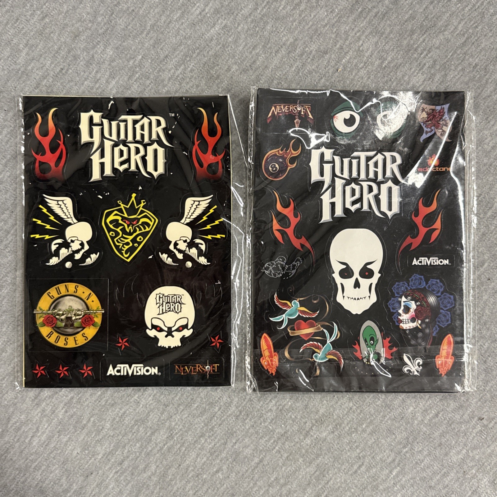 2007 Guitar Hero Stickers- Activision, Neversoft, BudCat, Vicarious Visions