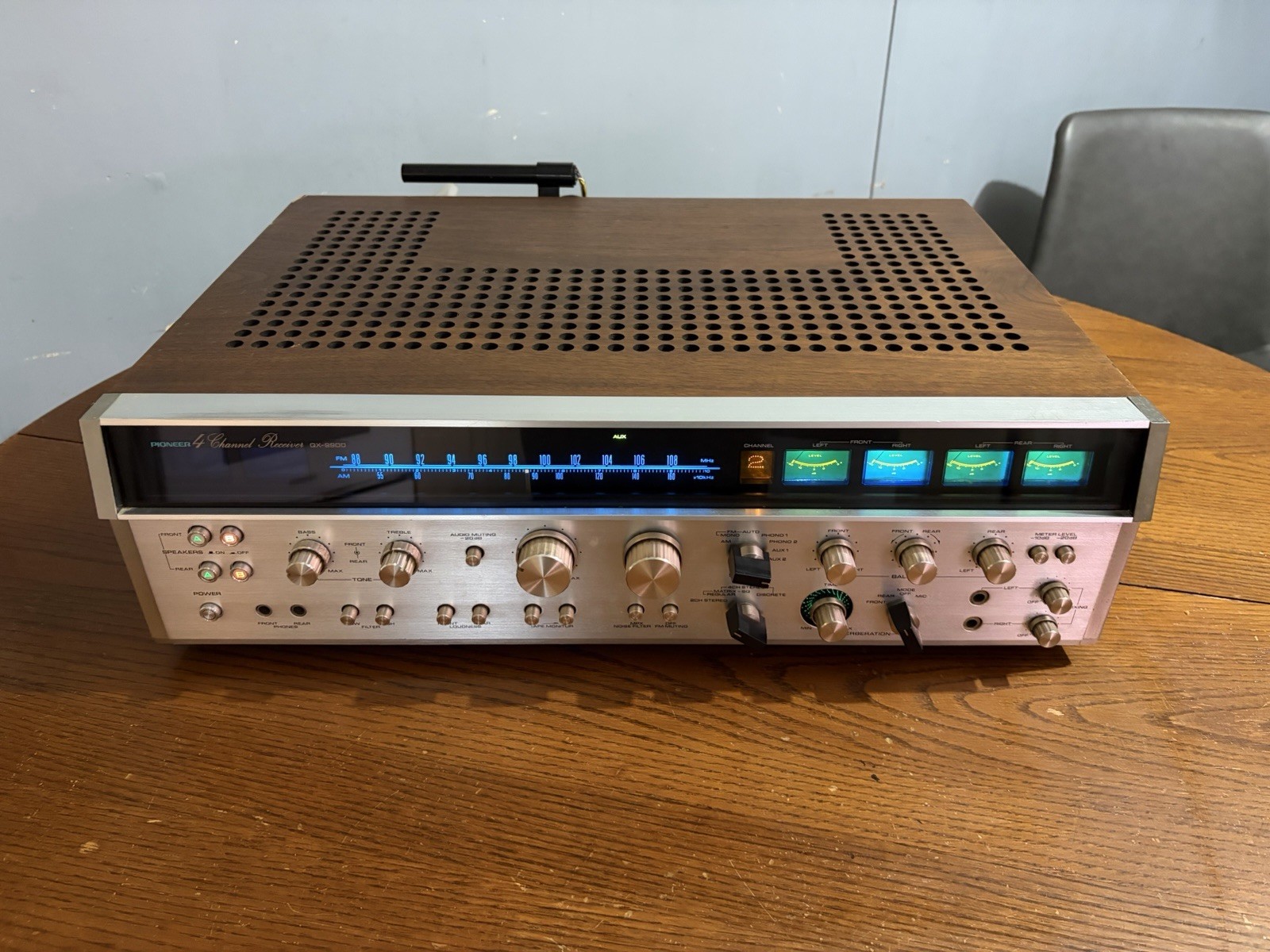 Pioneer QX-9900 4 Channel Vintage Stereo Receiver FM/AM Tuner Silver Face