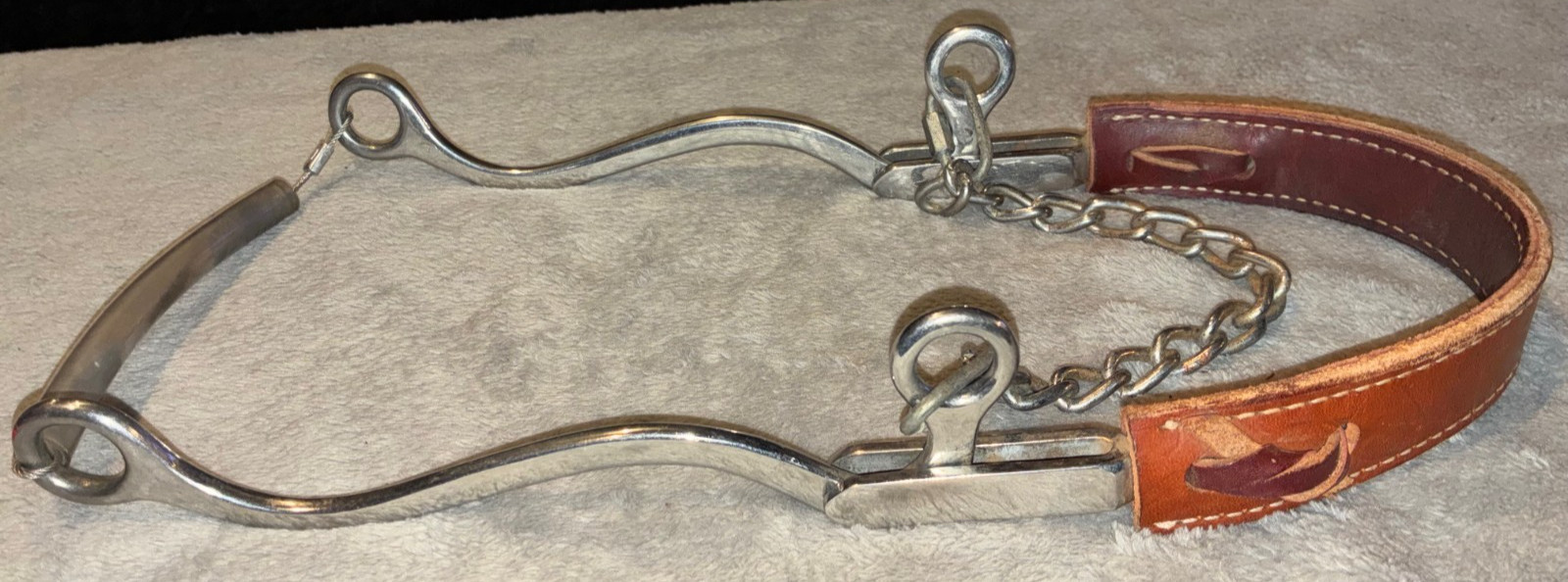 NEW 951 REINSMAN MECHANICAL HACKAMORE STAGE C WITH LEATHER NOSE