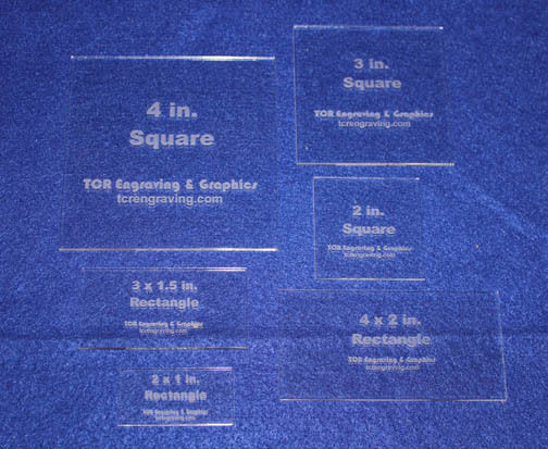 Laser Cut Quilt Templates- 6 Piece Square/Rectangle Set - Special