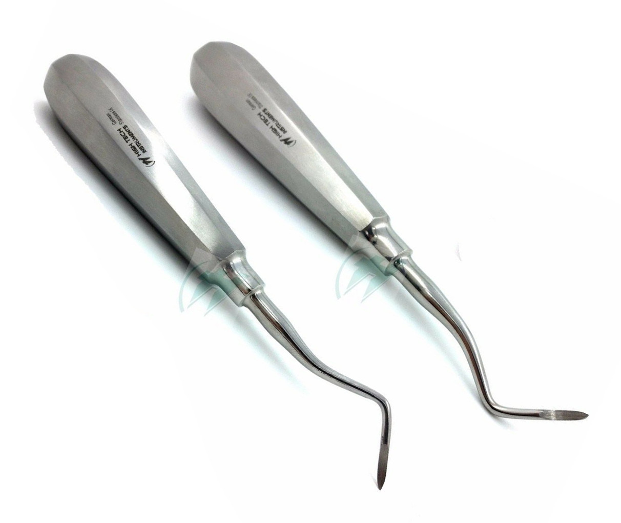 Set of 2 Dental Heidbrink Root Tip Pick Elevators Right+Left Hygiene Instruments