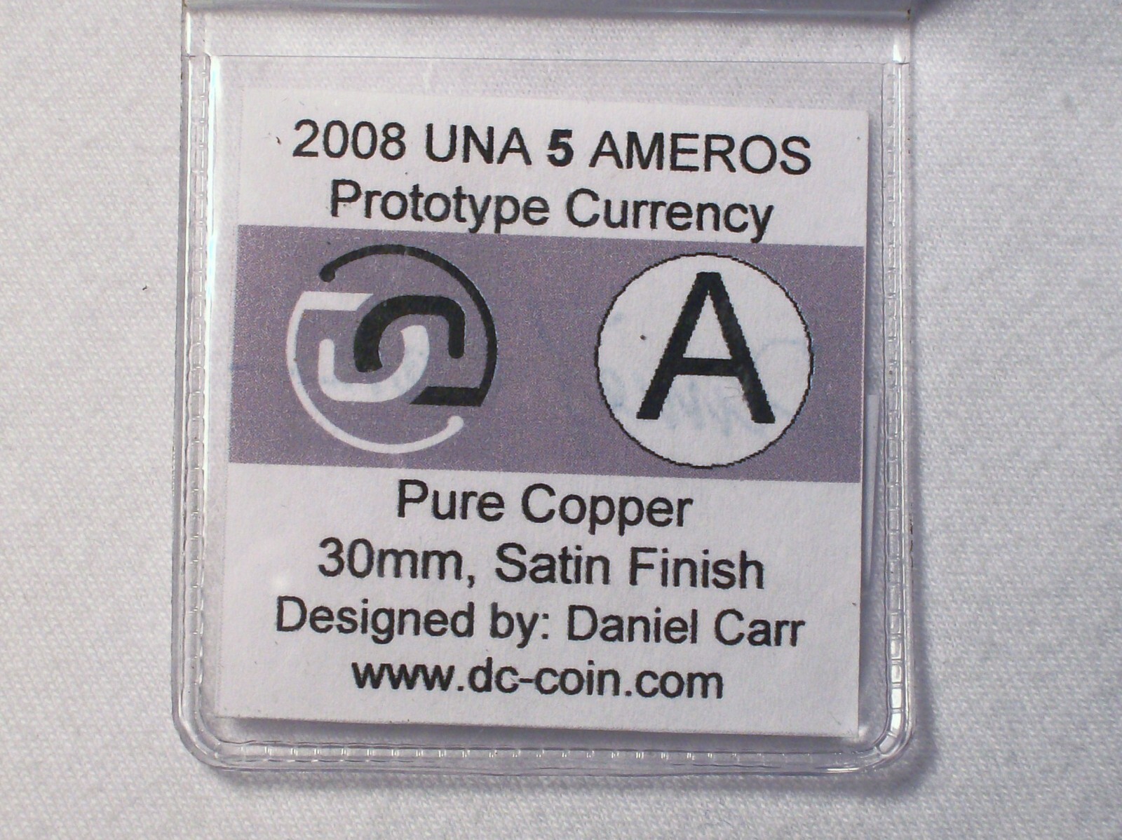 Daniel Carr - 2008 UNA 5 AMEROS - Winged Liberty Head - Copper Satin Finish