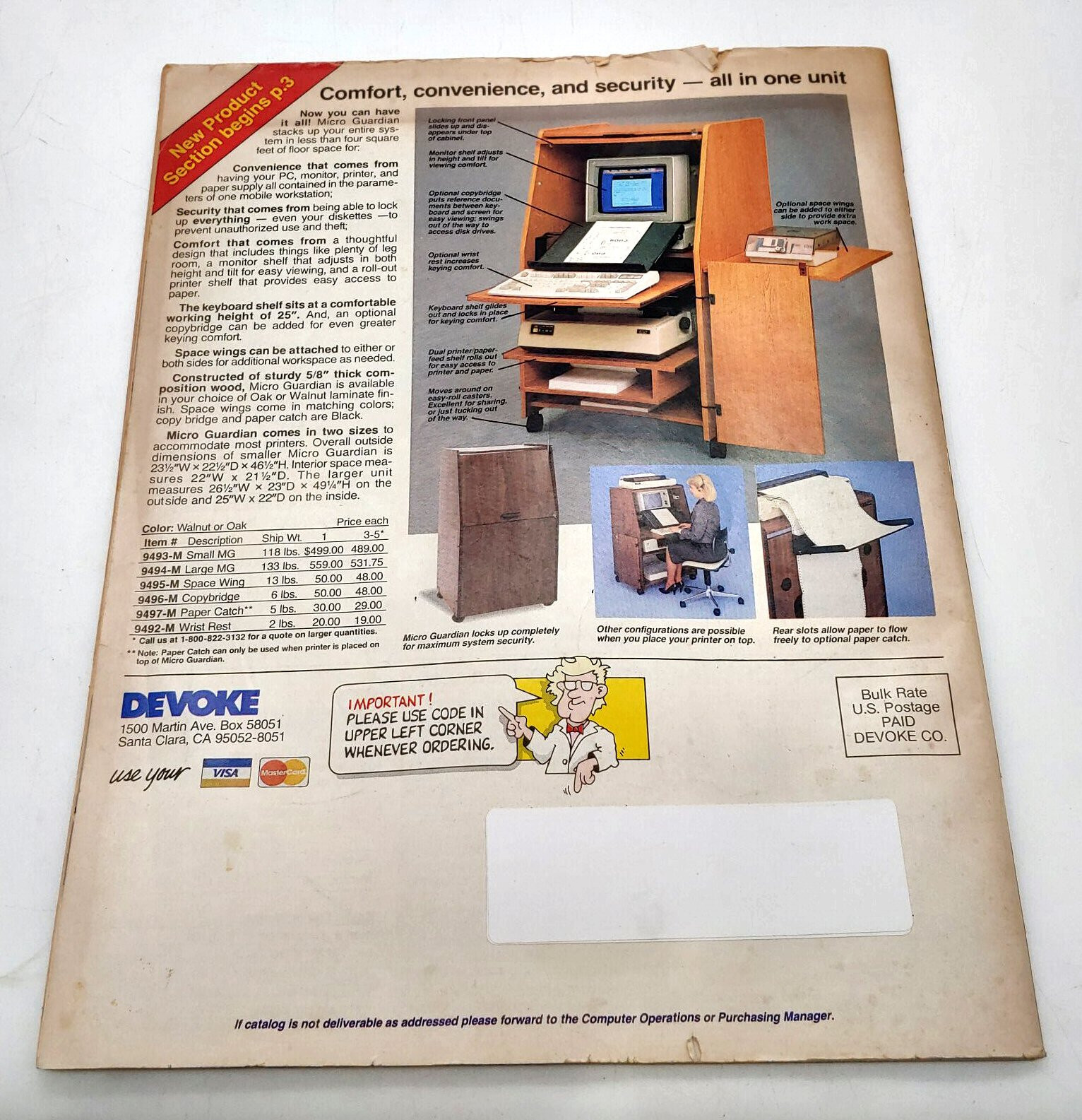 Summer 1988 Devoke Computer Support Products Catalog