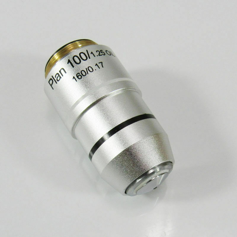 Universal RMS Thread PLAN Objective Lens 160/0.17 for Biological Microscope 1PC