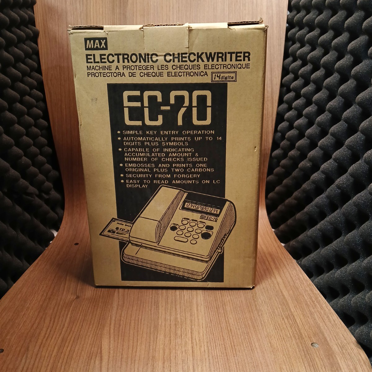 Max EC-70 Electronic Checkwriter Power Tested Open Box