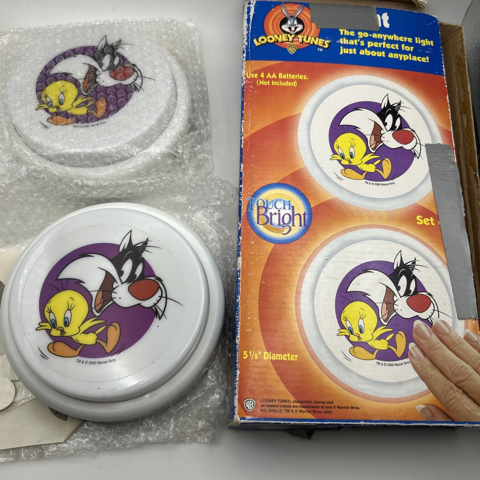 Vintage Tweety & Sylvester Looney Tunes Night Light By Giftco Inc. New In Box