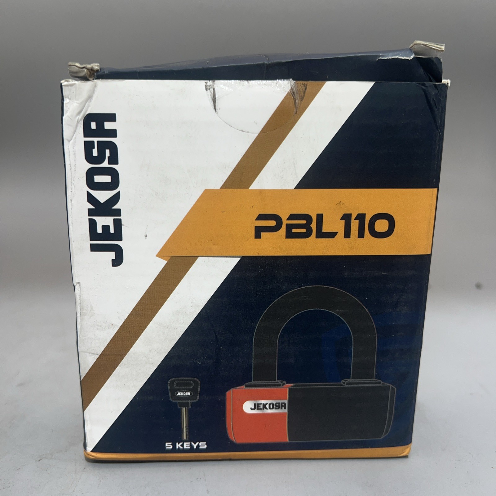 Jekosa PBL110 Heavy-Duty Bike Lock with 5 Keys - 18 Mm Cut Resistant Steel