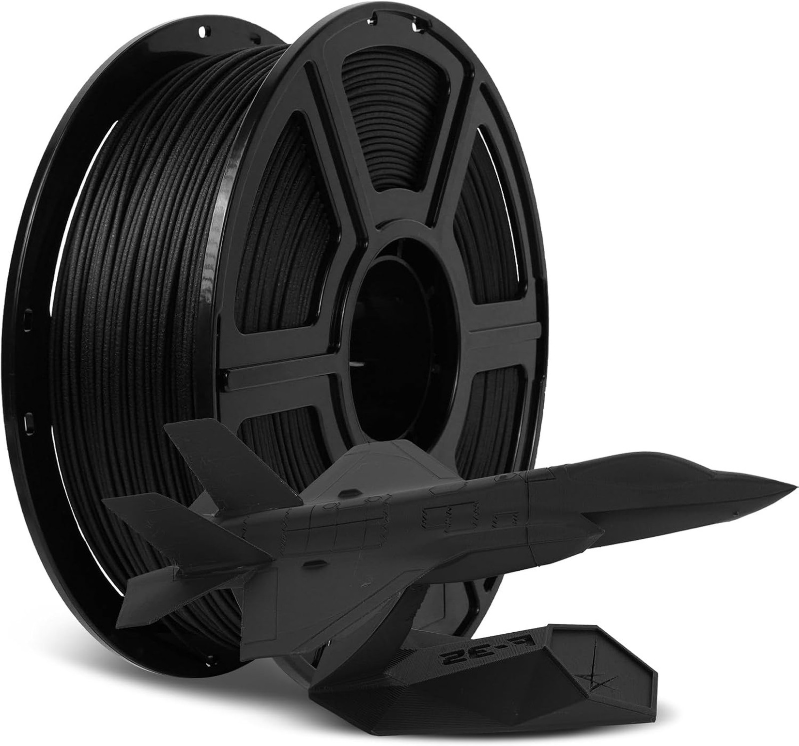 FLASHFORGE Carbon Fiber PLA Filament 1.75mm Black, Reinforced 3D Printer