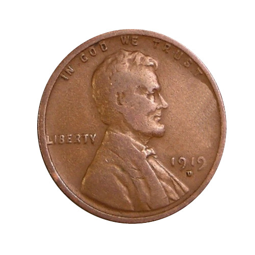 1919-D Lincoln Wheat Penny Cent - G/VG Good or Better Very Nice