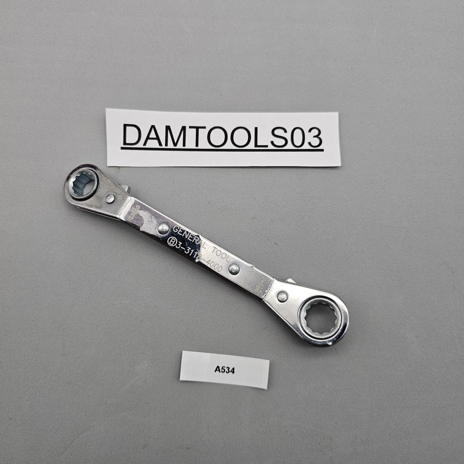 General Tools 3-3118-4000 3/8" X 7/16" 12 PT offset ratcheting wrench USA
