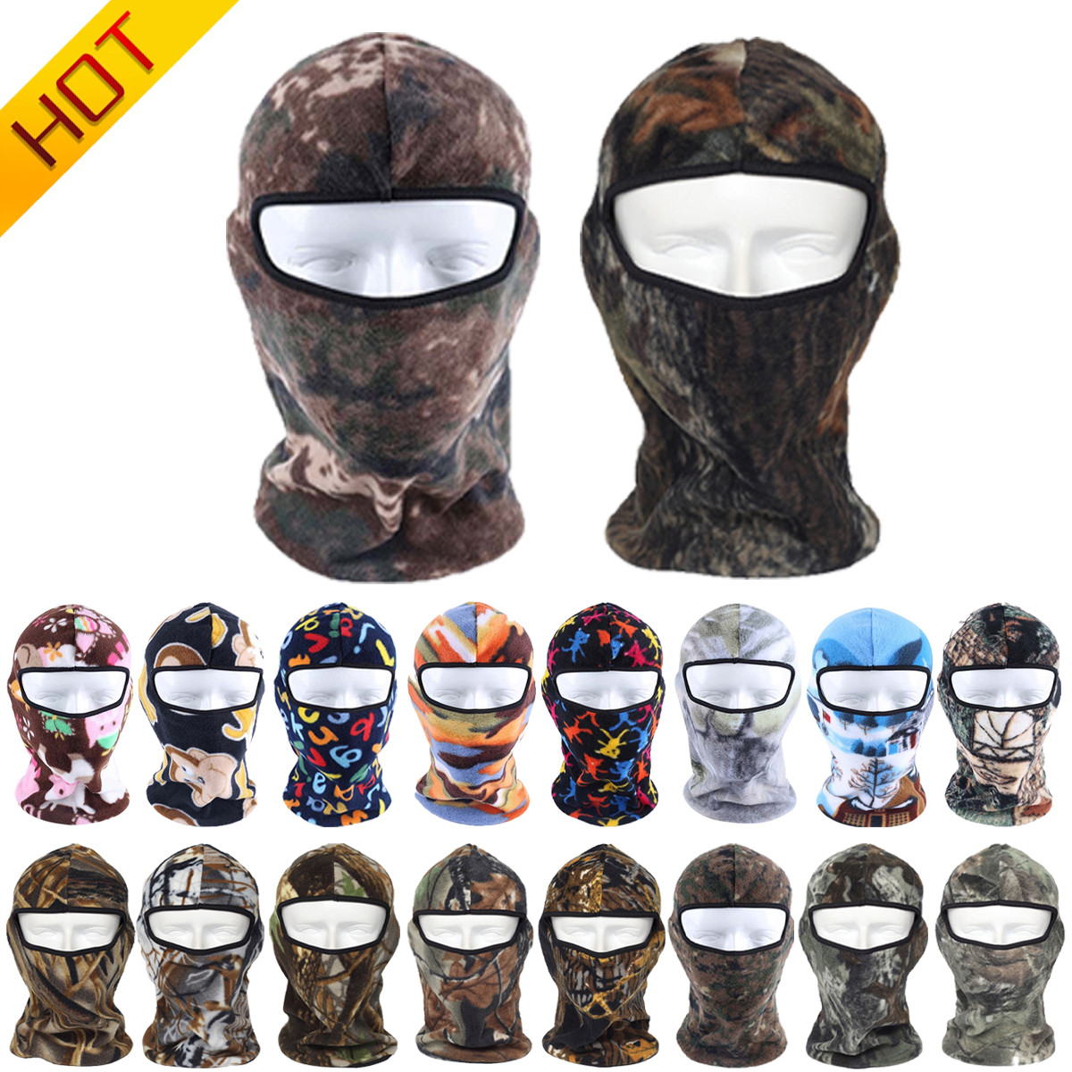 Winter Fleece Balaclava Ski Face Mask Thermal Warm Face Cover for Men Women