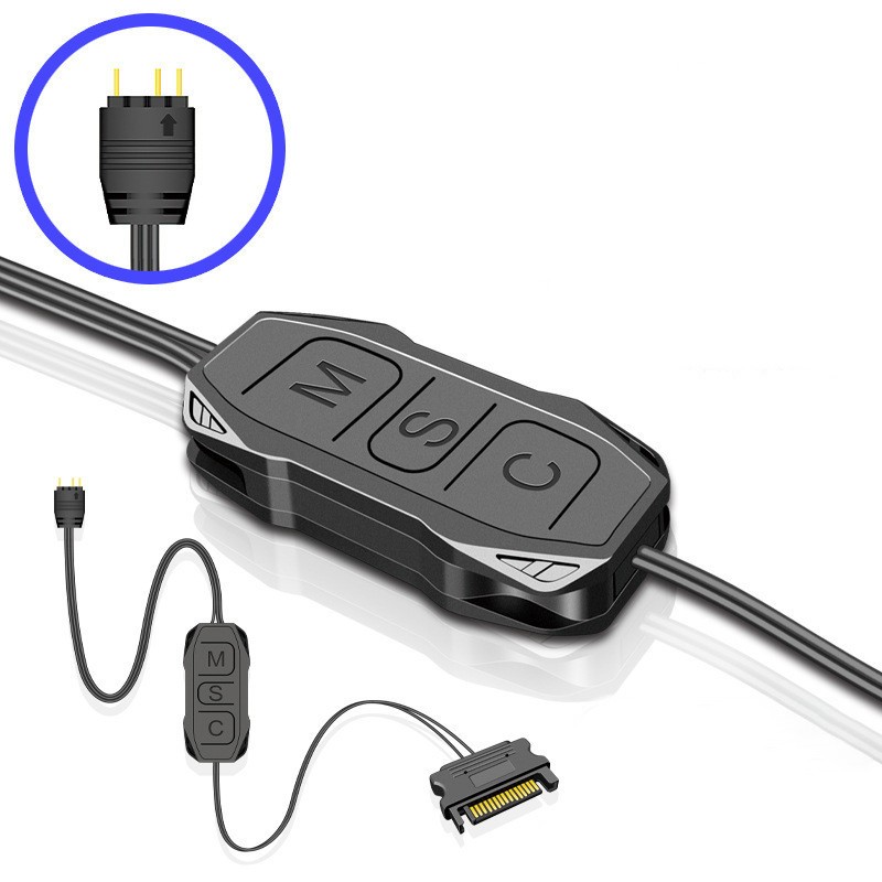 AR-1 RGB Controller Cable 5V 3 Pin to SATA AURA ARGB Mini Control Controller C