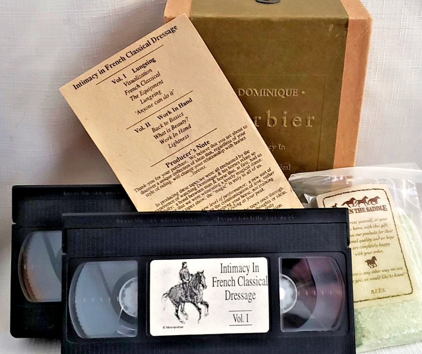 Rare (2) VHS Dominique Barbier INTIMACY IN FRENCH CLASSICAL DRESSAGE Vols 1 & 2