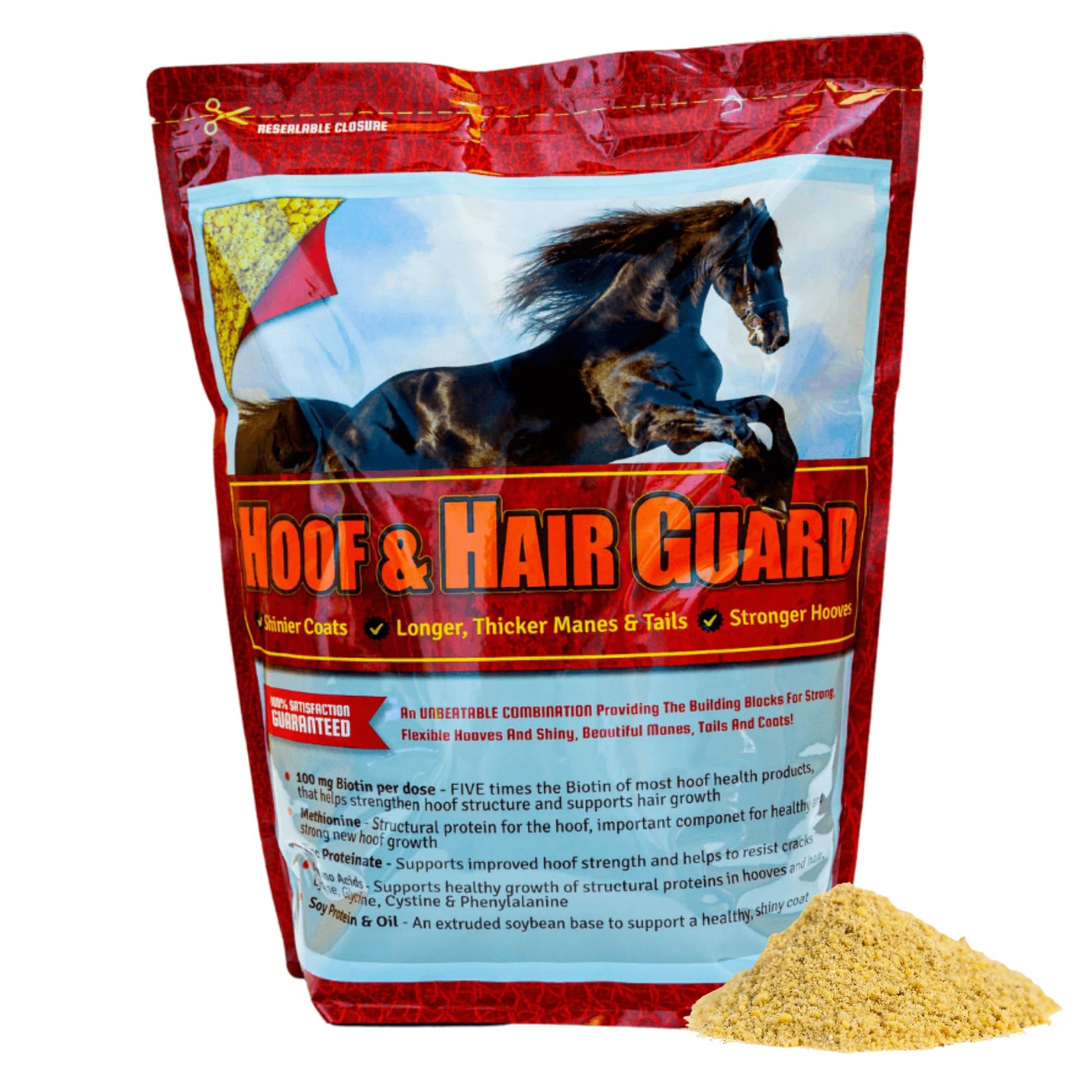 Hoof & Hair Guard 10lb - 26 Servings - Hoof Supplement with Biotin 100mg - Pr...