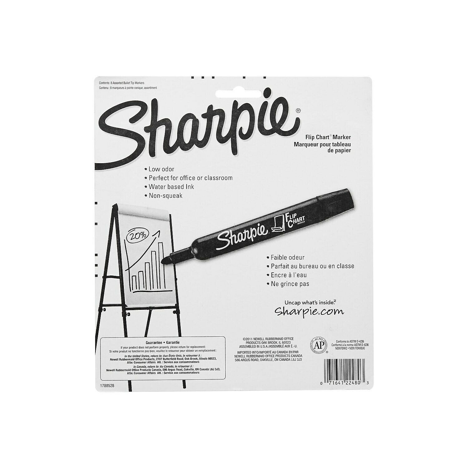 Sharpie Flip Chart Marker Bullet Point 8/PK x 2 Assorted 22480PP