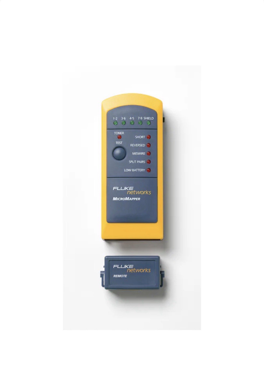 Fluke Networks MicroMapper LAN Cable Tester RJ45 Wiremap Tool w/ Remote TESTED