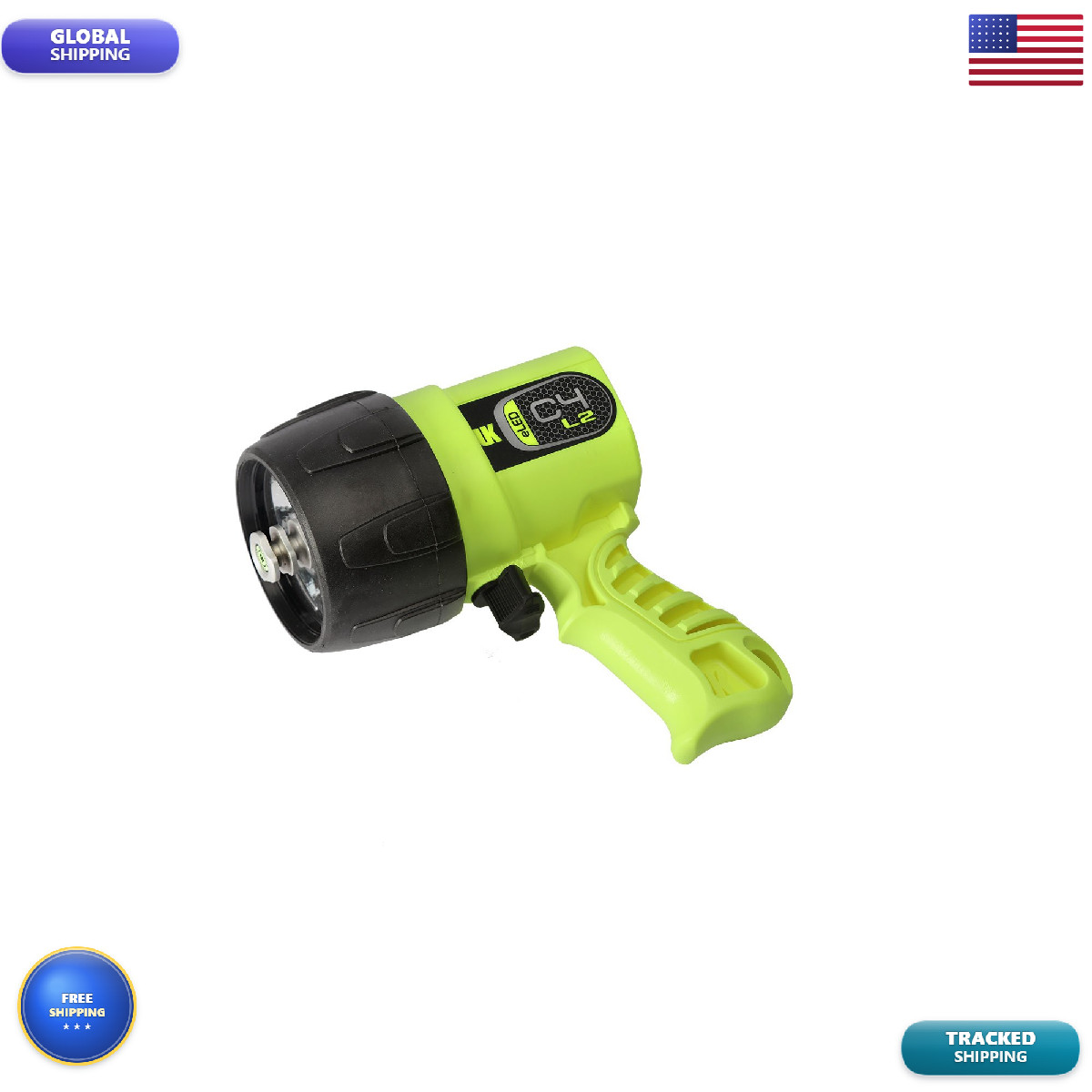 Underwater Kinetics C4 Eled L2 Dive Light Safety Yellow