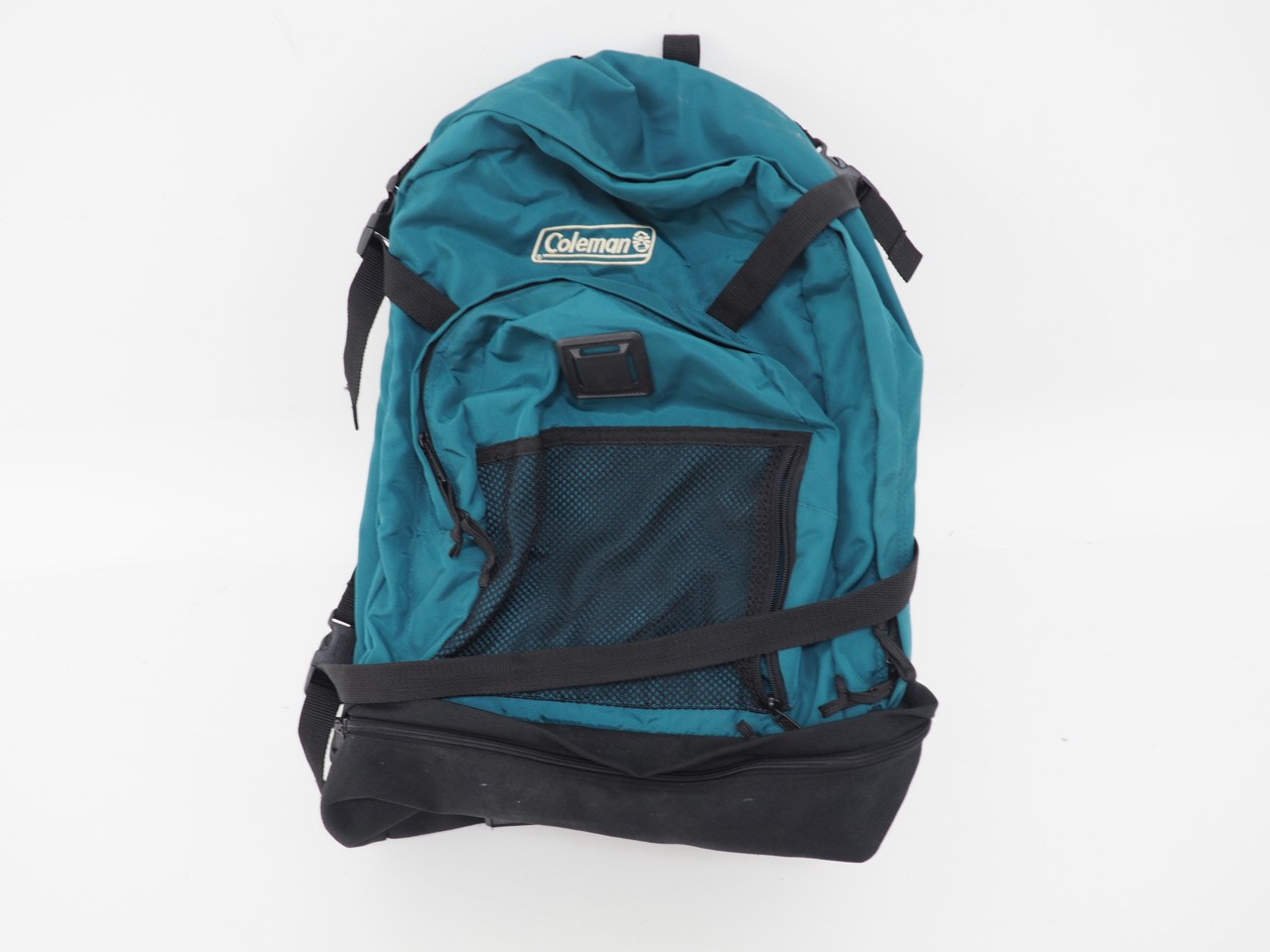 Vintage Coleman Hiking Backpack Green / Black #8703 Padded w/ Waist Strap