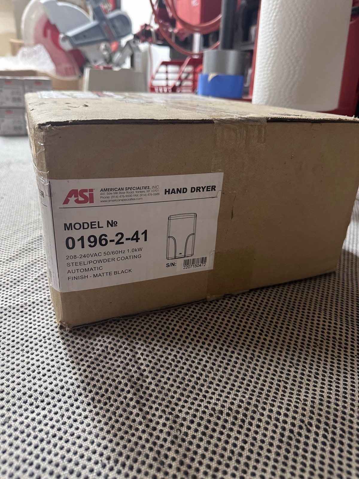 ASI 0196-2 TURBO-Pro 220-240V Surface Mounted Sensor Activated - Black