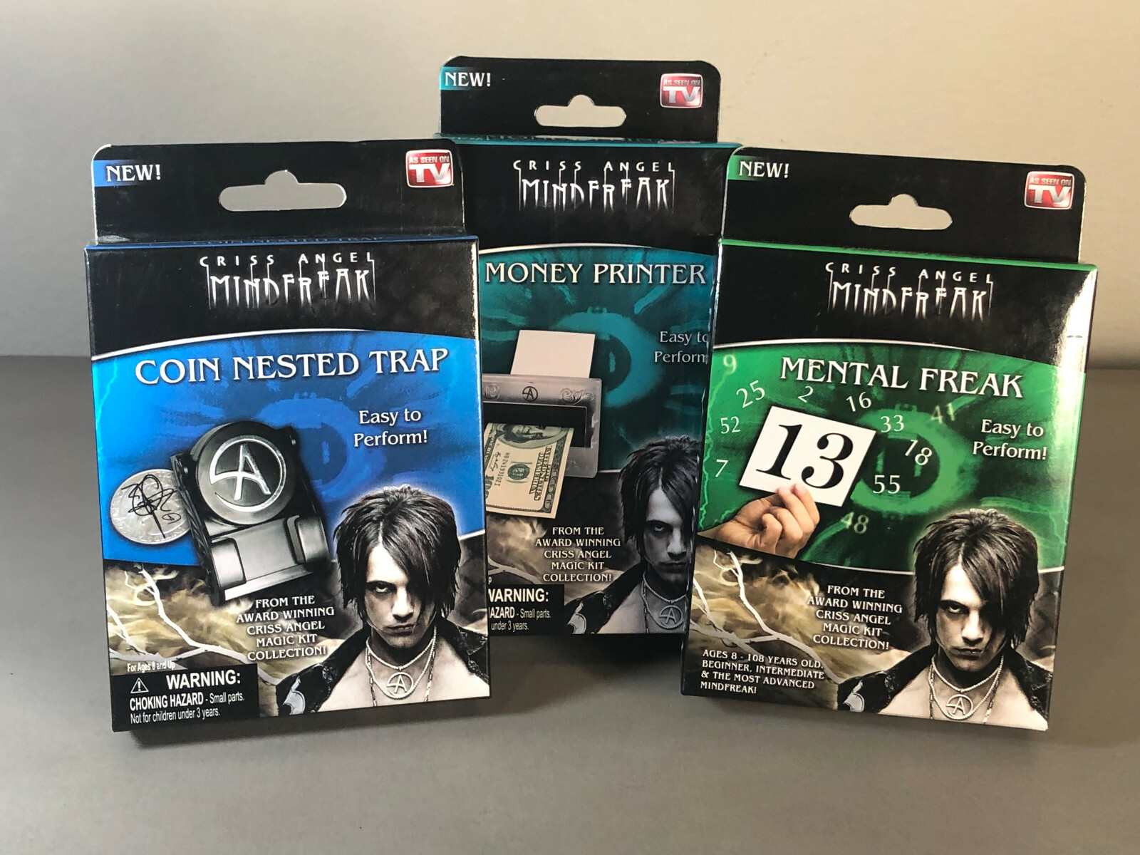 Criss Angel Mental Freak / Coin Nested Trap / Money Printer ,Set of 3 -BRAND NEW