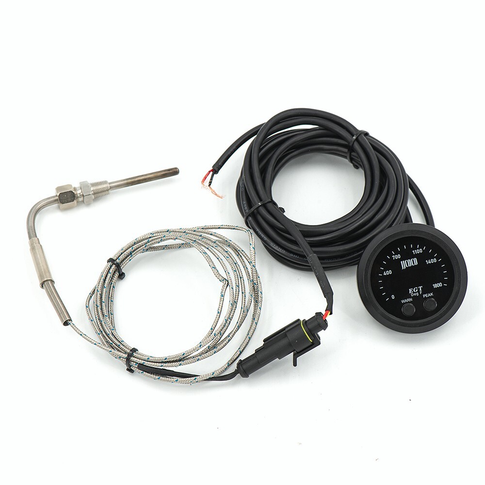 Universal 52MM S-Series Exhaust Temperature Gauge Ultra-Thin Round 0-1800 ℉