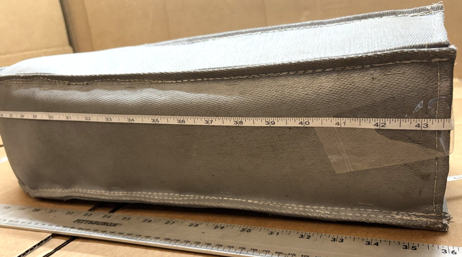 High Temp. Removable Insulation Blanket Jacket, 43" L Shape Ind. Cover 8 Locks