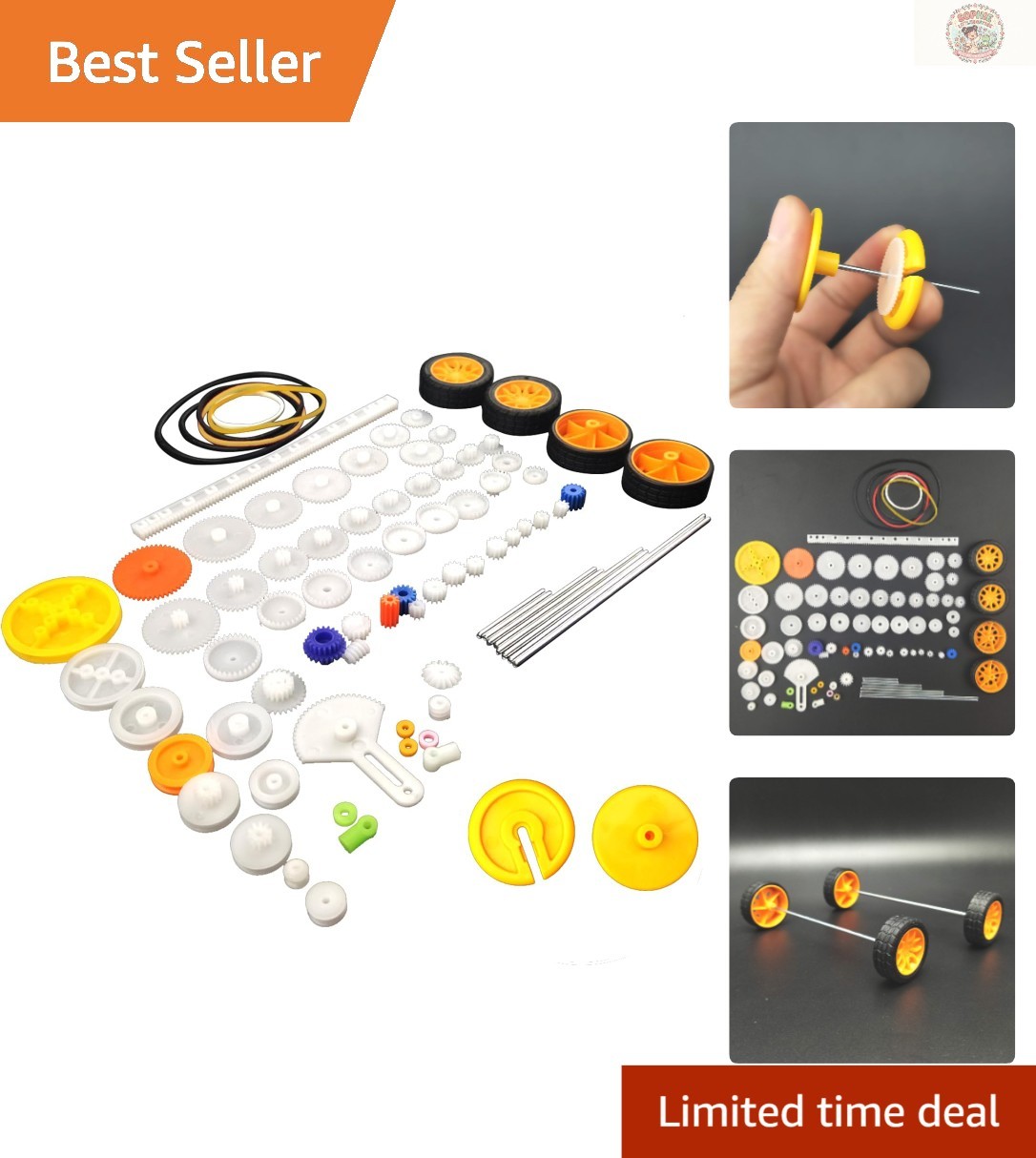 Dynamic 82-Piece DIY Gear Set for Building Toy Cars & Robots - Educational Fun