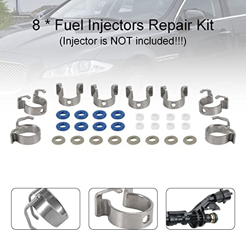 8PCS Fuel Injectors Repair Seal Kit Fit for Jaguar 5.0L V8 and for Range Rover
