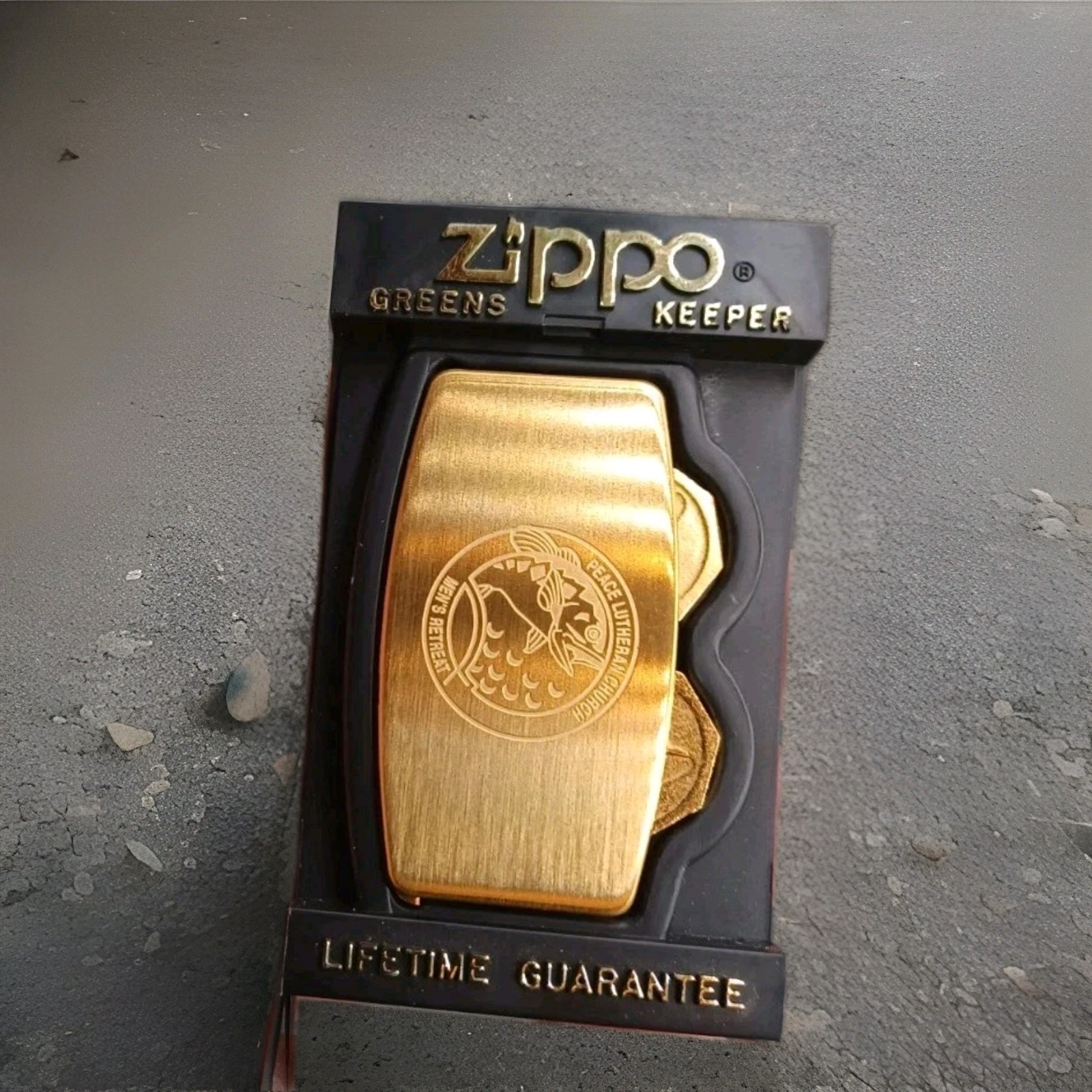 Zippo Greens Keeper Golf Ball Markers Lutheran Church Goldtone Divot Tool