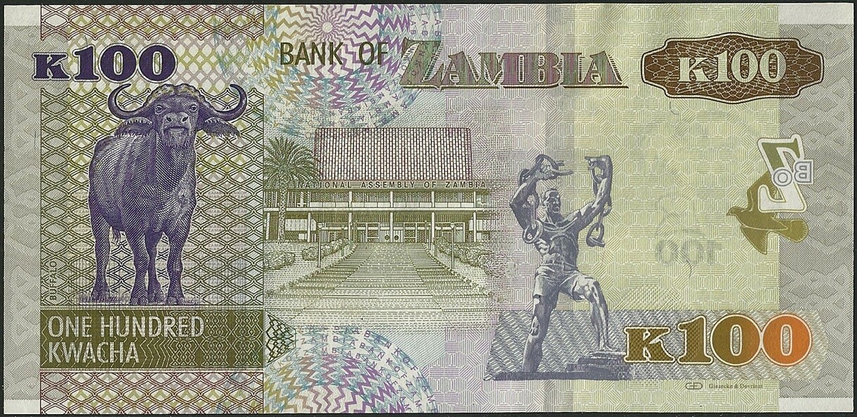 Zambia P67 B170 100 Kwacha 2018 Prefix FR/18 @ EBS