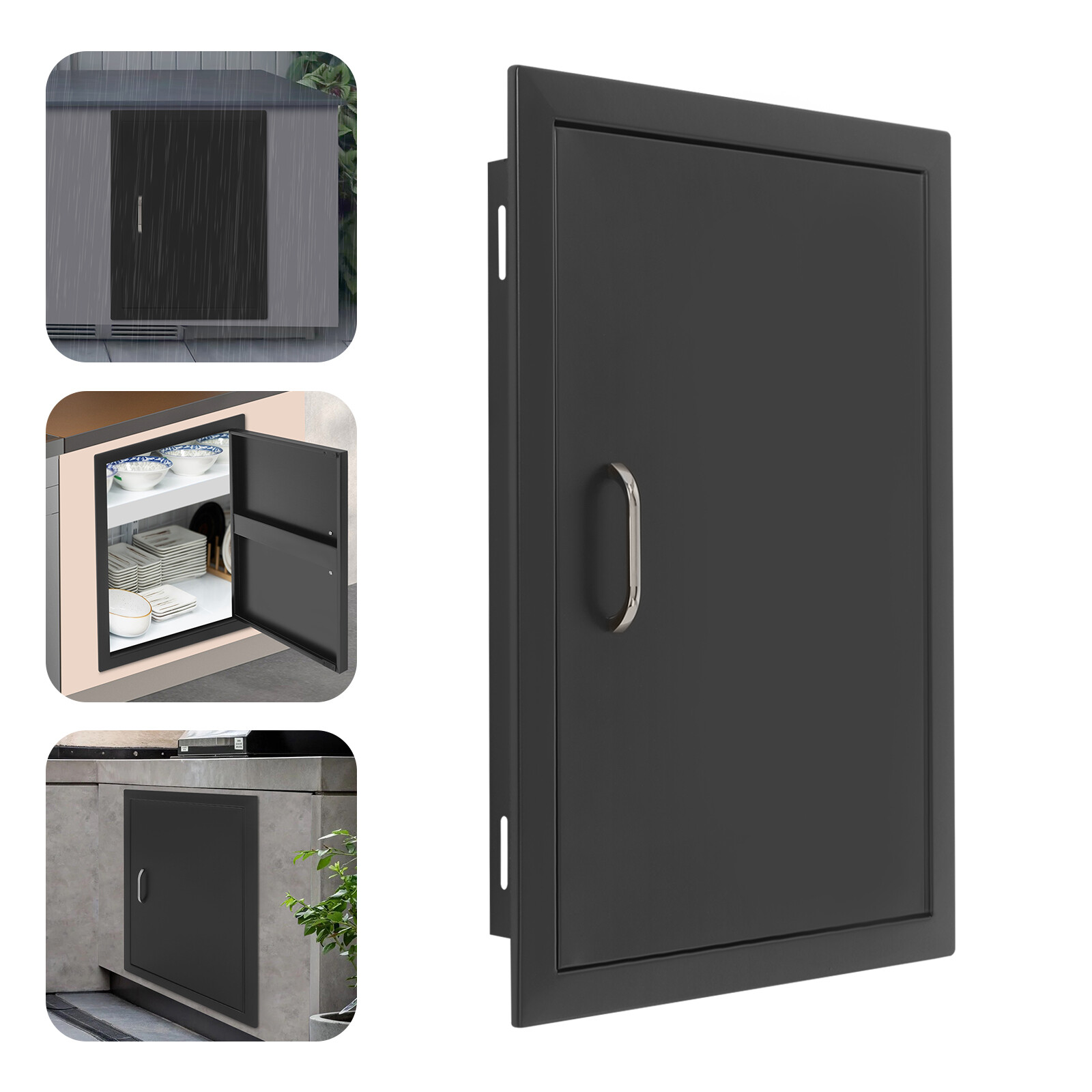 Heavy Duty BBQ Access Door Outdoor Kitchen Cabinet Door 16.93*23.03in Bbq Doors